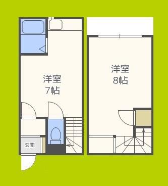 エクラ東住吉II(1LDK/5階)の間取り写真