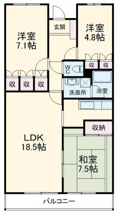 アーバンディラわらび 4階階 間取り