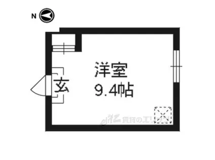 若竹荘(ワンルーム/3階)の間取り写真