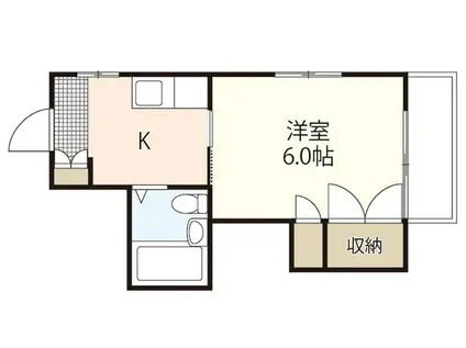大光ビル(1K/3階)の間取り写真