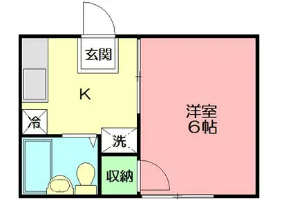 エルハイム(1K/2階)の間取り写真