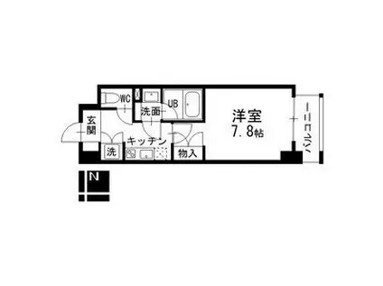 コンフォート新栄(1K/7階)の間取り写真