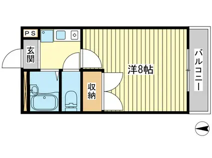 ドリーム三条(1K/3階)の間取り写真