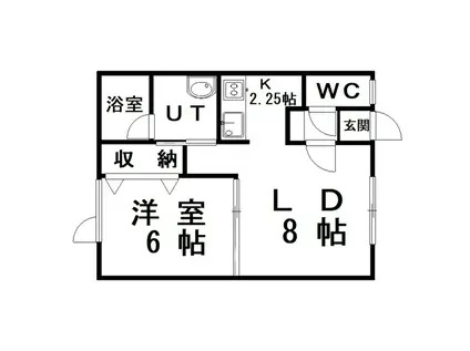 メゾン忍(1LDK/2階)の間取り写真