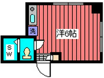 第一エクセルイン巣鴨(ワンルーム/1階)の間取り写真