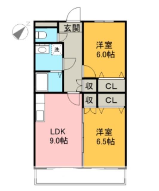 スプランディード(2LDK/2階)の間取り写真