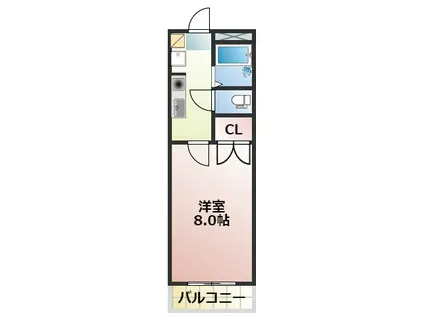 ロ・ヴィオレット蓮台寺(1K/5階)の間取り写真