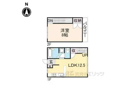 ガーデンパレスTK(1LDK/1階)の間取り写真