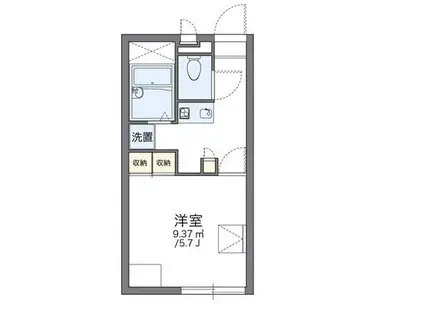 レオパレスアロハB(1K/2階)の間取り写真