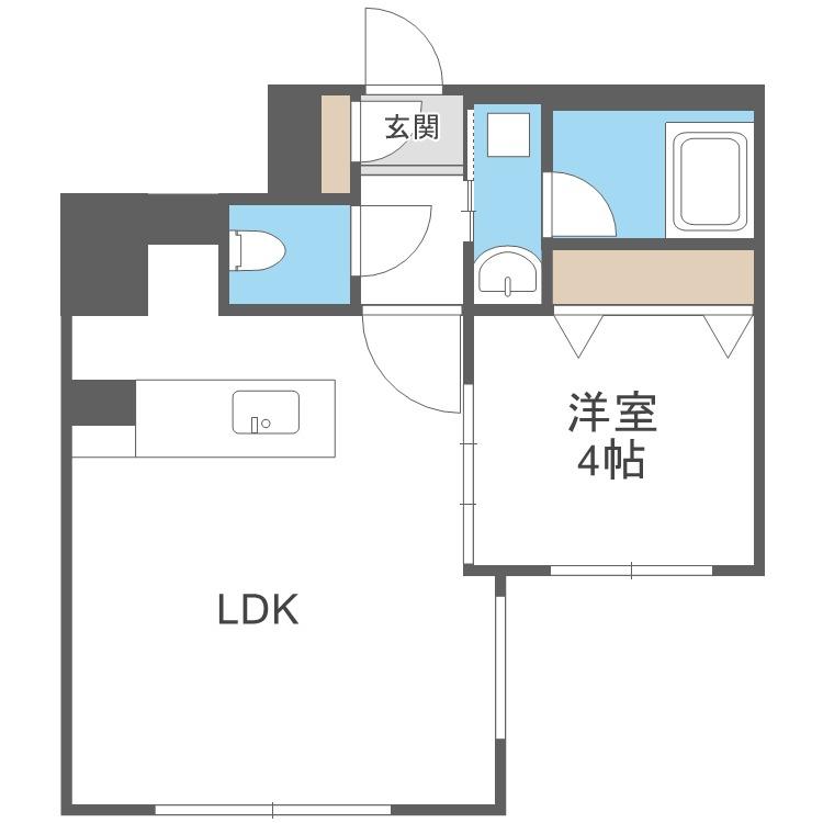 カレラ学園前(1LDK/3階)の間取り写真