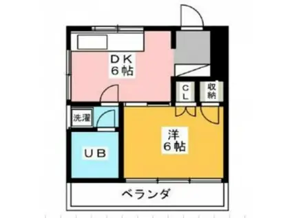 森本ビル(1DK/4階)の間取り写真