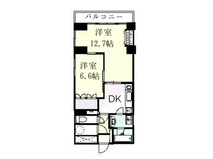 マンション立町(2DK/2階)の間取り写真