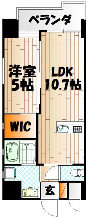 メゾン・ド・プレシューズ(1LDK/10階)の間取り写真