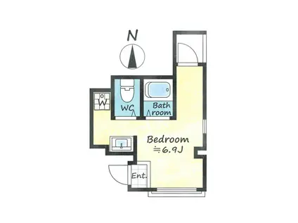 TAWAMAN白金(ワンルーム/3階)の間取り写真