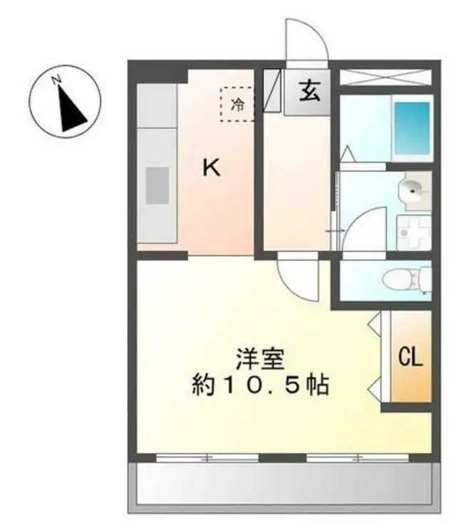 コーポラス小峰 1階階 間取り