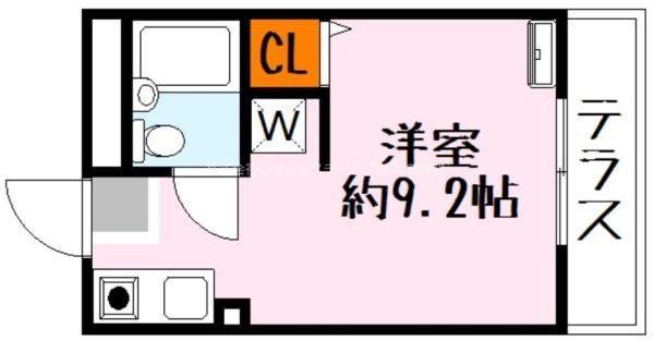 ネオコーポ萩(1K/1階)の間取り写真
