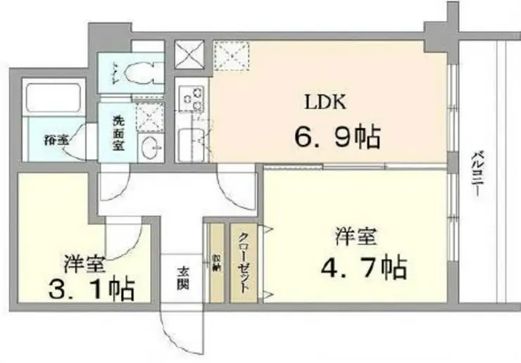 愛マンション 4階階 間取り