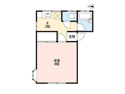 コーポサン(1K/1階)の間取り写真