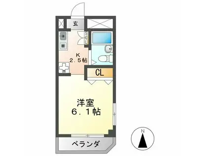 BELLETOPIA松下(1K/4階)の間取り写真