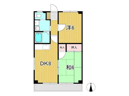 クランメール日立(2LDK/3階)の間取り写真