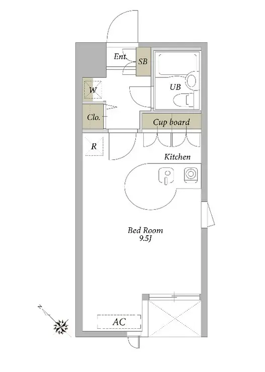 プリンセスライン駒沢 3階階 間取り