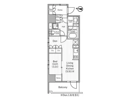 ニド三ノ輪(2SDK/4階)の間取り写真