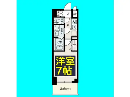 S-RESIDENCE名駅ノースII(1K/3階)の間取り写真