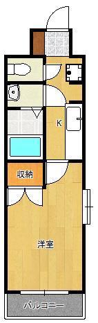 HAMIEL KOKURA(1K/8階)の間取り写真