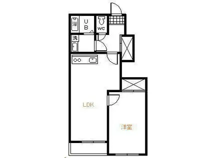 CASA I(1LDK/1階)の間取り写真