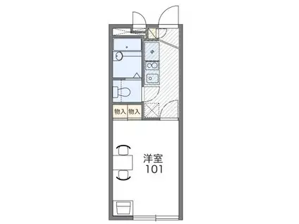 レオパレスBLOOM(1K/1階)の間取り写真