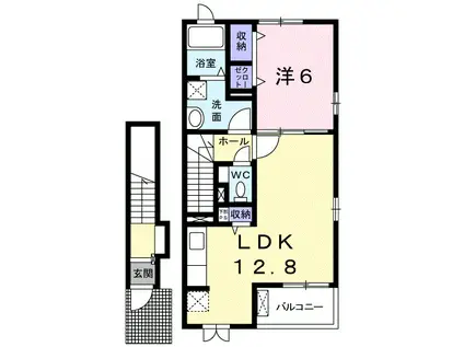 フェリーチェN II(1LDK/2階)の間取り写真