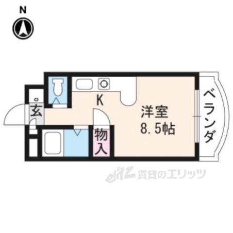 メゾンマロニエ(ワンルーム/B1階)の間取り写真