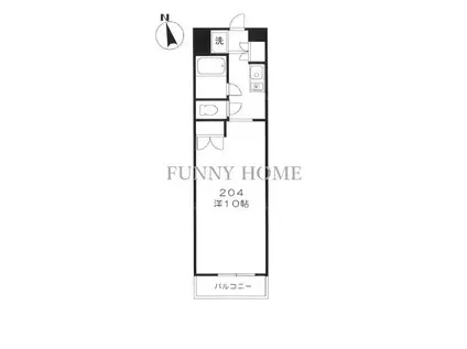 K&M広尾(1K/2階)の間取り写真