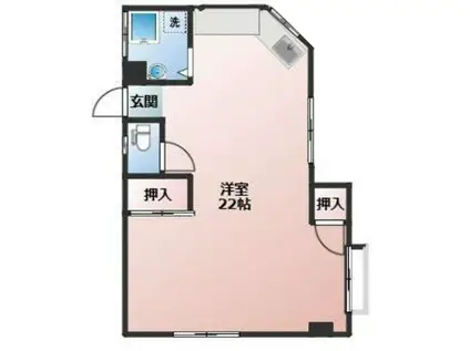 山惣マンション(ワンルーム/4階)の間取り写真