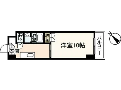 ラフィネ牛田本町(1K/5階)の間取り写真