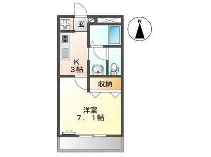 パインベイヒルズ(1K/2階)の間取り写真