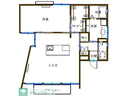 AILE エイル(1LDK/2階)の間取り写真