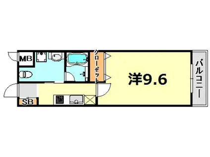 プラネットフィールドSUMA(1K/1階)の間取り写真