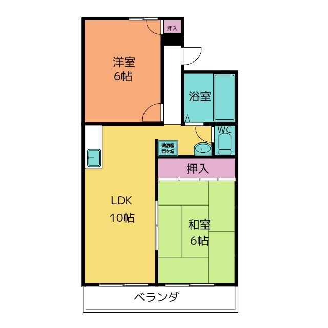 セジュールNARA(3DK/2階)の間取り写真