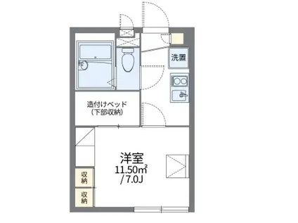 レオパレスMONSTERA(1K/2階)の間取り写真