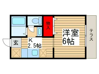 フォーシーズン(1K/1階)の間取り写真