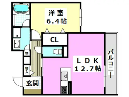 シャーメゾン明日香(1LDK/3階)の間取り写真