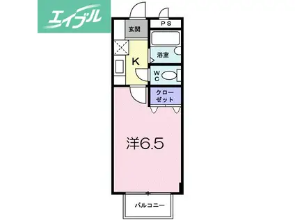 サンフラワー青江(1K/2階)の間取り写真