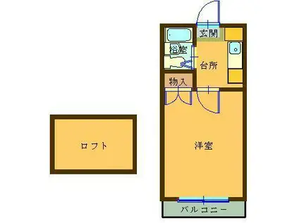 本庄シリウス(1K/1階)の間取り写真