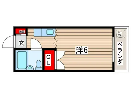 グランドールコスモ(ワンルーム/3階)の間取り写真