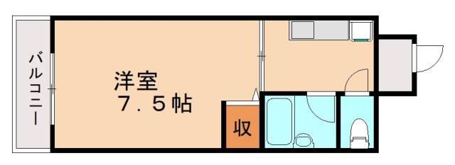 メゾン浅川台(1K/2階)の間取り写真