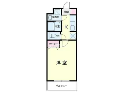 MANSION JULIAII(1K/4階)の間取り写真