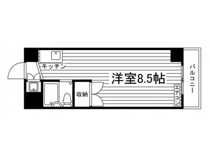 スイートプラザ23(ワンルーム/3階)の間取り写真