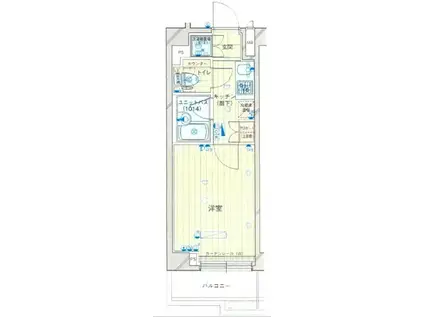 ルーブル下丸子(1K/1階)の間取り写真