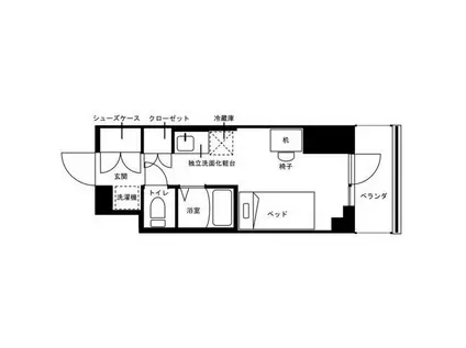 MIRAIフォレスタ仙台青葉通(ワンルーム/3階)の間取り写真